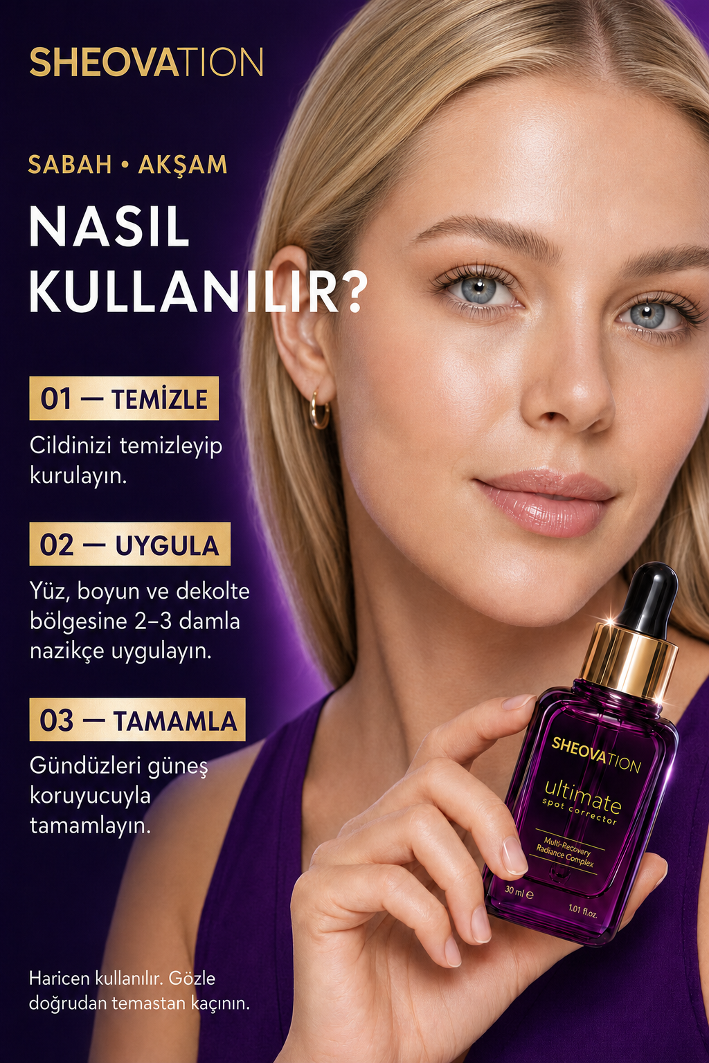 Ultimate Spot Corrector kullanım adımları