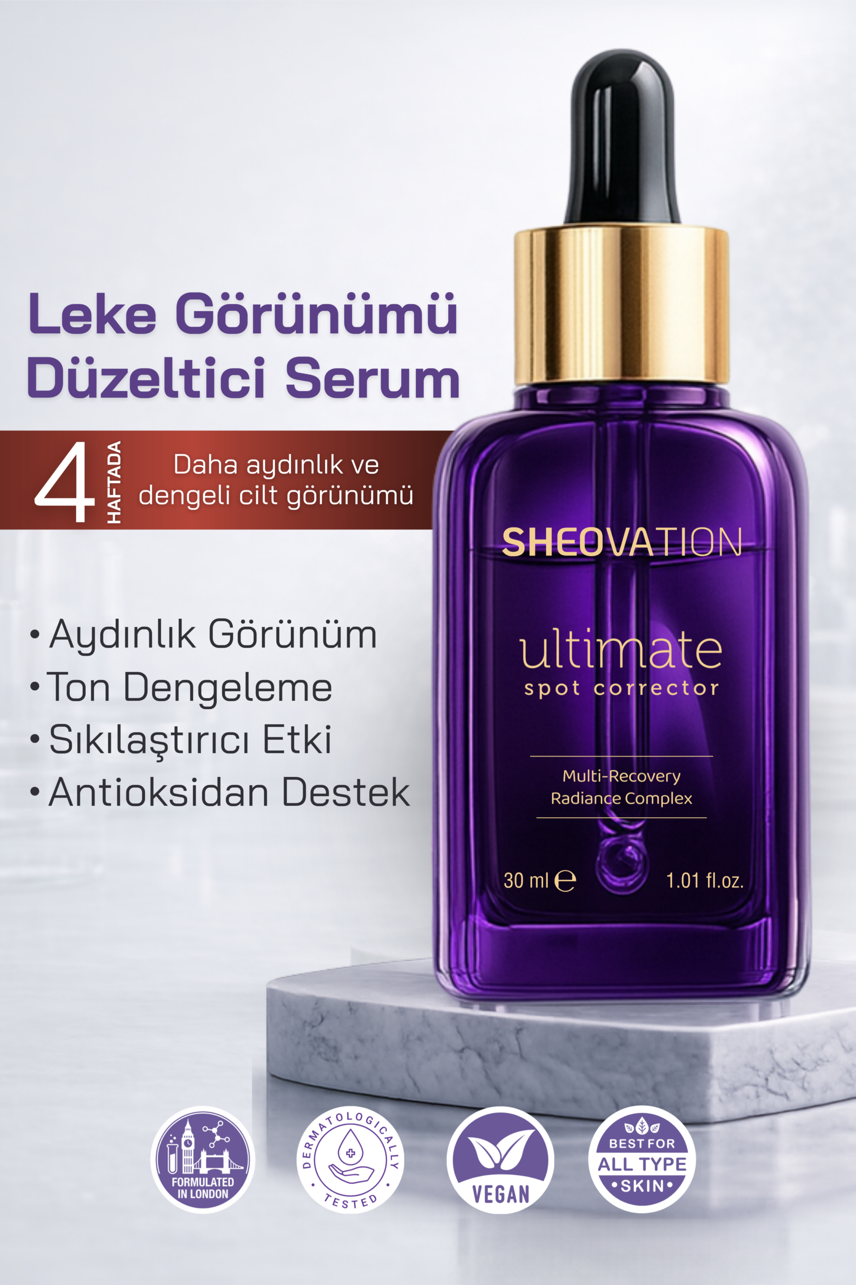 Koyu Leke ve İz Karşıtı Leke Serumu | Traneksamik Asit + Arbutin + Niacinamide + C Vitamini